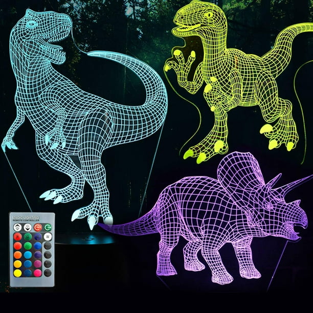 3D Animals illusion 7 Colours Change Visual Night Light LED Desk Lamp Room Decor